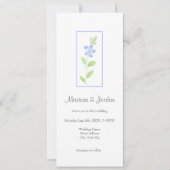 Waterverf Periwinkle (vinca) Bloeduitnodiging Kaart (Voorkant)