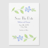 Waterverf Periwinkle Vloer sparen de Datum Magnetische Uitnodiging (Voorkant)