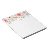 Waterverf Peronies Gold Leaves Notitieblok (Schuin)