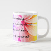 Waterverf Persian Blue Lilies Petals Patroon Grote Koffiekop (Rechts)