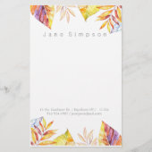 waterverf persoonlijk briefpapier (Voorkant)