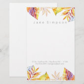 waterverf persoonlijk briefpapier (Voorkant / Achterkant)