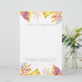 waterverf persoonlijk briefpapier (Staand voorkant)