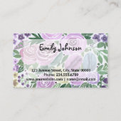 Waterverf, persoonlijke kaart visitekaartje (Achterkant)