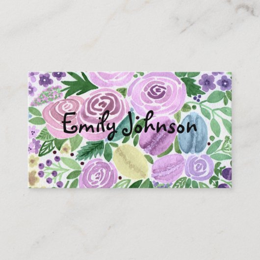 Waterverf, persoonlijke kaart visitekaartje (Voorkant)