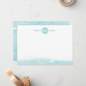 Waterverf persoonlijke notitiekaarten notitiekaartje (Voorkant / Achterkant in situ)