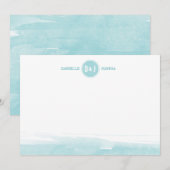 Waterverf persoonlijke notitiekaarten notitiekaartje (Voorkant / Achterkant)