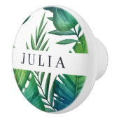 Waterverf persoonlijke tropische bladeren keramische knop (Rechts)