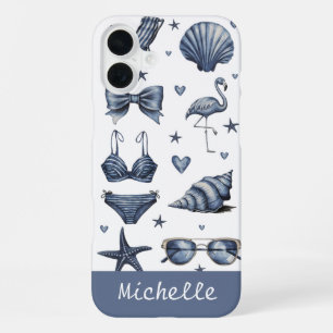 waterverf Persoonlijke Zomer Reis Thema Strand  iPhone 16 Plus Hoesje