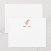 Waterverf Persoonsgepersonaliseerde platte notitie Notitiekaartje (Voorkant / Achterkant)