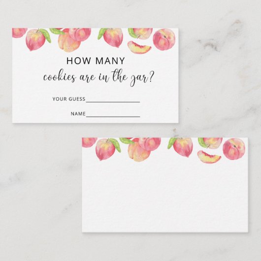 Waterverf perst hoeveel koekjes er in de pot zitte informatiekaartje (Voorkant / Achterkant)