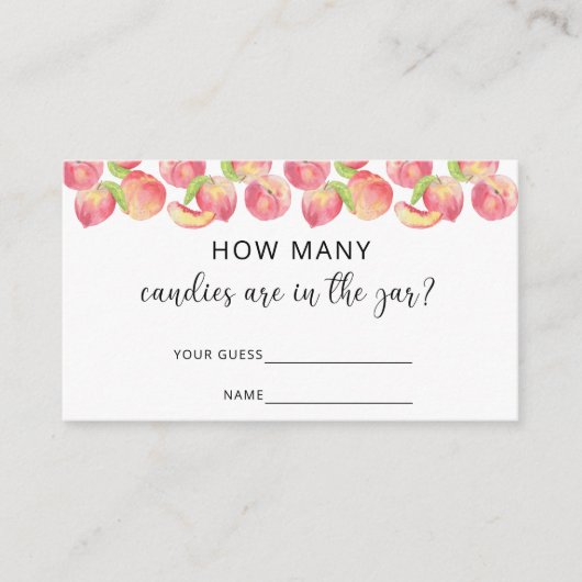 Waterverf perst hoeveel snoepjes er in de pot zitt informatiekaartje (Voorkant)