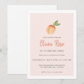 Waterverf Perthday uitnodiging (Voorkant / Achterkant)