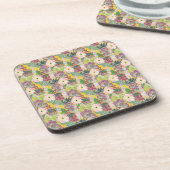 Waterverf Peruaanse vrouw en Llama Pattern Bier Onderzetter (Linkerzijde)