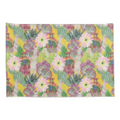 Waterverf Peruaanse vrouw en Llama Pattern Kussensloop (Achterkant-Rechts)