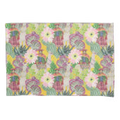 Waterverf Peruaanse vrouw en Llama Pattern Kussensloop (Voorkant-Links)