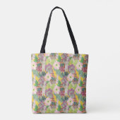 Waterverf Peruaanse vrouw en Llama Pattern Tote Bag (Achterkant)