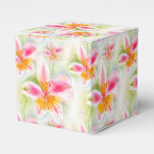 Waterverf Peruvian Lily Alstroemeria cadeaudoos Bedankdoosjes (Voorkant Zijde)