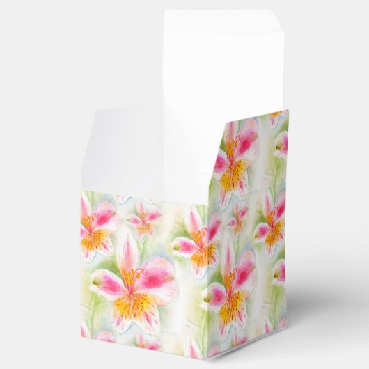Waterverf Peruvian Lily Alstroemeria cadeaudoos Bedankdoosjes (Geopend)