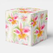 Waterverf Peruvian Lily Alstroemeria cadeaudoos Bedankdoosjes (Achterkant)