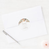 Waterverf Perzage Groene Floral Weddenschap Ronde Sticker (Envelop)