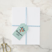 Waterverf perzik baby shower gunsten cadeaulabel (Met Touw)