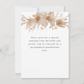 Waterverf perzik beige grijs flory kaart (Achterkant)