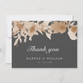 Waterverf perzik beige grijs flory kaart (Voorkant)