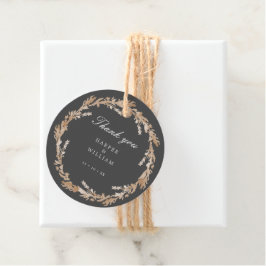 Waterverf perzik/beige grijze baardplant bedankjes labels