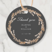 Waterverf perzik/beige grijze baardplant bedankjes labels (Voorkant)