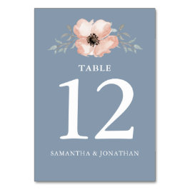 Waterverf Perzik Bloem Groen Bruiloft Kaart