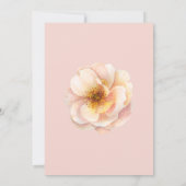 Waterverf Perzik Bloemen Baby shower Uitnodiging (Achterkant)