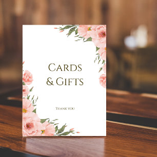 Waterverf Perzik Bloemen  Poster