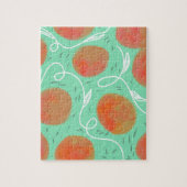 Waterverf Perzik en Mango Abstract Legpuzzel (Verticaal)