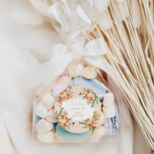 Waterverf perzik meisje Baby shower dank u