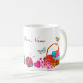 Waterverf perzik naaigereedschappen aangepaste naa koffiemok (Voorkant rechts)