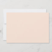 Waterverf perzik pioen krans foto doop kaart (Achterkant)