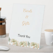 Waterverf perzik pioen voetstuk teken reclamebord met voetstuk (Insitu)