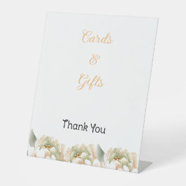 Waterverf perzik pioen voetstuk teken reclamebord met voetstuk