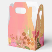 Waterverf perzik roze tuin bloeit bedankdoosjes (Geopend)