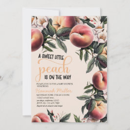 Waterverf Perzik | Tuin voor Baby Shower Kaart