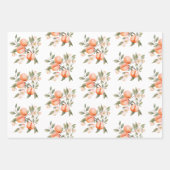 Waterverf perzik verjaardagsfeestje inpakpapier vel (Voorkant 2)