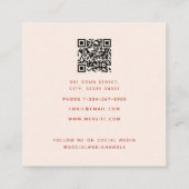 Waterverf perziken bloesems voedingsdeskundige dië vierkante visitekaartje (Achterkant)