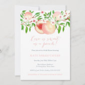 Waterverf perziken Bridal Shower Invitations Kaart (Voorkant)