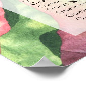 Waterverf perziken bruiloft zitgrafiek poster (Hoek)