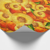 Waterverf perziken cadeaupapier (Hoek)