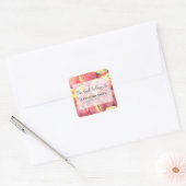 Waterverf perziken - Dit boek behoort tot Vierkante Sticker (Envelop)