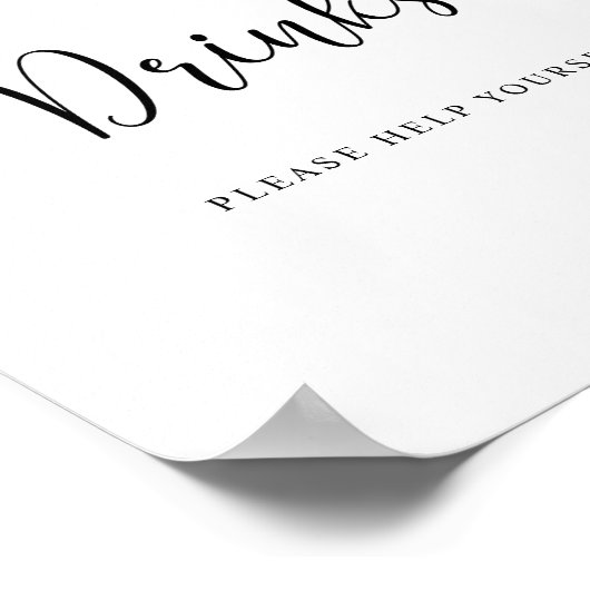 Waterverf perziken Drinken helpen uzelf Poster (Hoek)