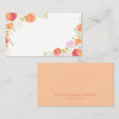 Waterverf Perziken en bloemen platte kaart Plaatskaartje (Voorkant / Achterkant)