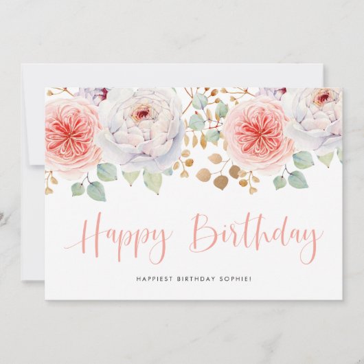 Waterverf Perziken en goudbladeren (Voorkant)